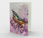 Nuthatch in Flowers Card